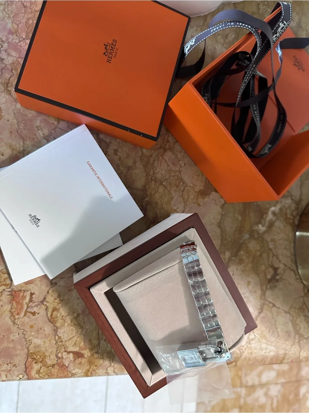 Hermes Kelly watch Silver Stainless Steel Women's Bracelet Watch